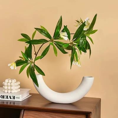 Nouveau Vase Croissant Enchanteur Design Créatif Décoration Simple Blanc Écologique Vase Décoration de Maison