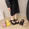 Fashion Summer Fashion Thick Bottom Clip Toe Women Slippers  Fashion Platform Flats Slides Female Shoes Zapatos De Mujer