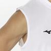 Mizuno NaviDry Training Tank UPF Men's Top, Sleeveless, U-Neck, Moisture-Wicking, Quick-Drying, 15, White/Black