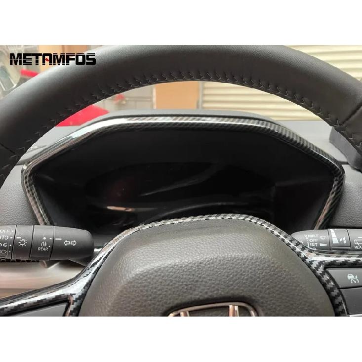 For Honda CR-V CRV  2024 2025 Carbon Fiber trument Board Dashboard Cover Trim Frame Sticker Bezel Accessories Car Styling