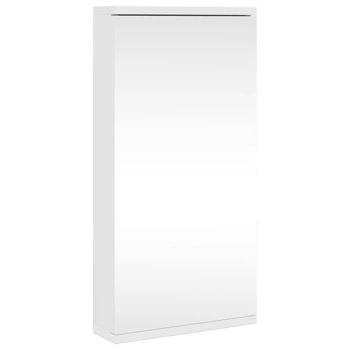 VidaXL White Corner Mirrored Bathroom Cabinet 30x24x60 Cm, Bathroom Cabinet, Vanity Unit with Mirror, Furniture 357977