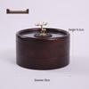 Rubberwood Double-Layer Candy Box with Fawn Handle