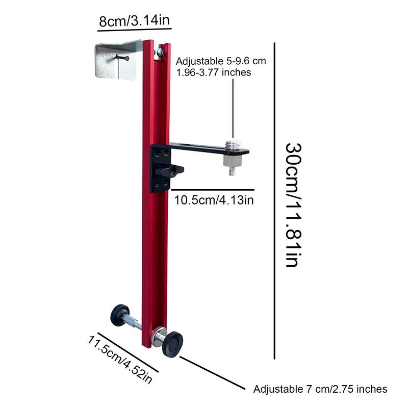 Wall Leveler Holder Wall Mount Adjustable Aluminum Alloy Level Holder Construction Supplies Stable Triangular Structure