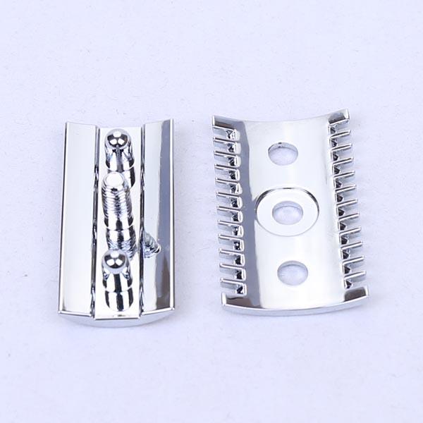 Maquinilla de afeitar de peine abierto YAQI de color cromado para hombre