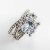 Jewelry Eight Hearts Eight Arrows Double Layer Winding Round Diamond Ring Simple Cross Creative Ring