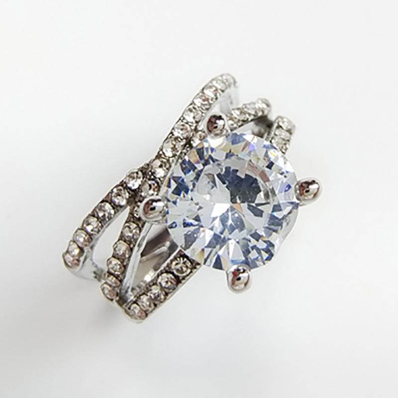 Jewelry Eight Hearts Eight Arrows Double Layer Winding Round Diamond Ring Simple Cross Creative Ring