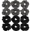 New Polka Dot Hair Ties Rope Women Large Size Heart Bowknot Printed Scrunchies Grey Black Hairband Ponytail Holder Headwear