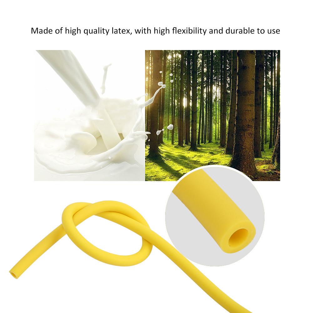 1   3   5M Yellow Soft Natural Latex  S Tube Tubing Band for Hunting Shooting (1m)