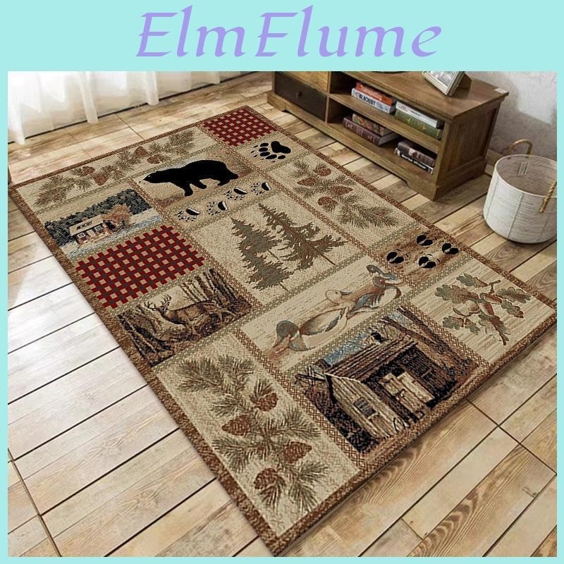 Carpet Retro Living Winter Room Country Bedroom Bedside Rug Floor Mat Home Living Room Carpet