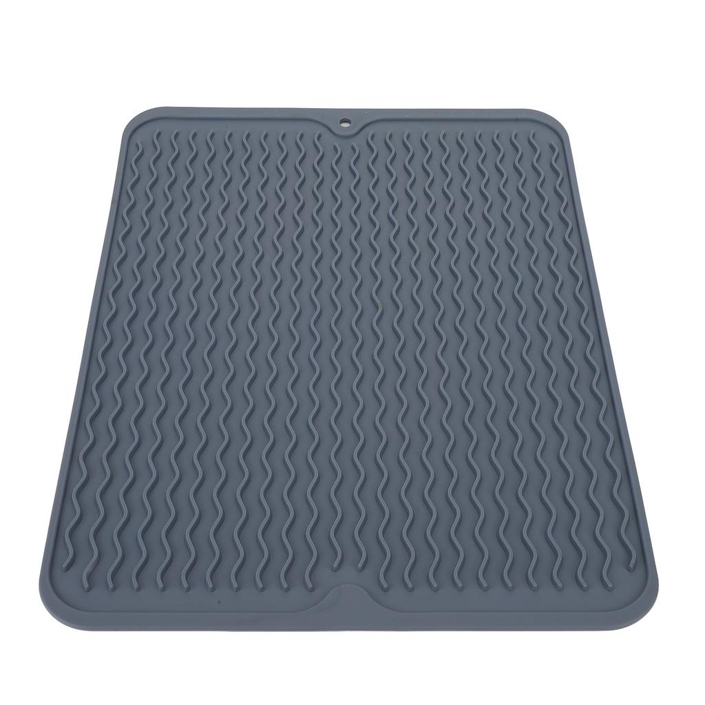 Dish Drying Mat Soft Flexible Rubber Heat Resistant Nonslip BPA Free Eco Friendly Wide Application Dish Drying Pad