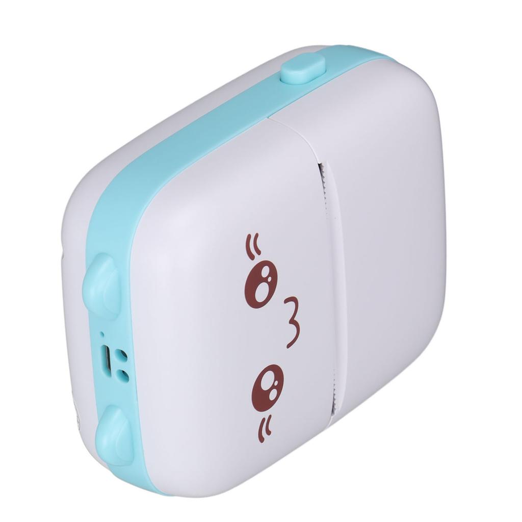 Mini-Drucker, tragbar, für Text, Bilder, Memos, Einkaufslisten, Etiketten, tintenloser Mini-Taschendrucker, Blau