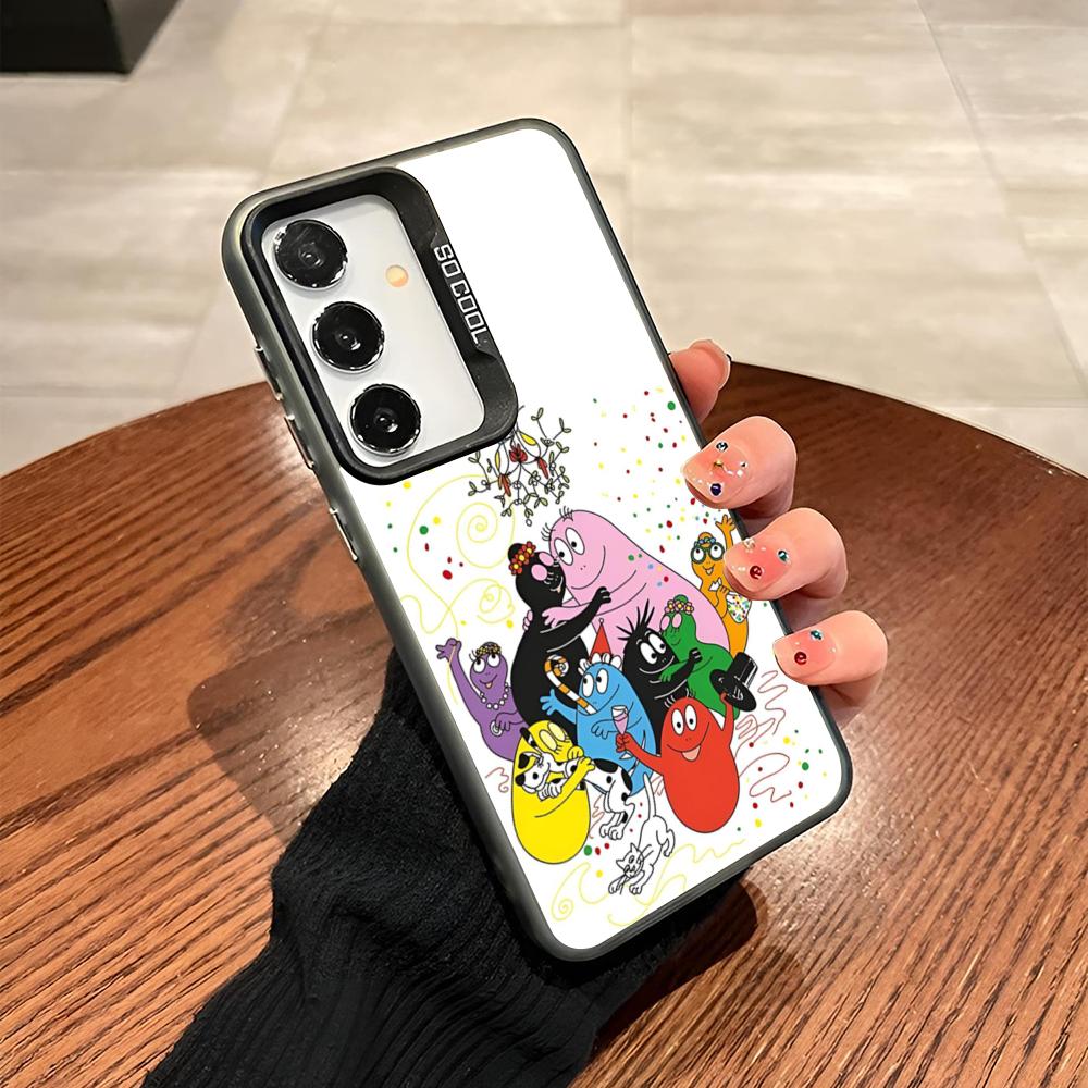 Barbapapa Phone Case For Samsung Galaxy S24 S23 S22 S21 S20 Note20 Ultra Plus Fe Colored Silver Cover