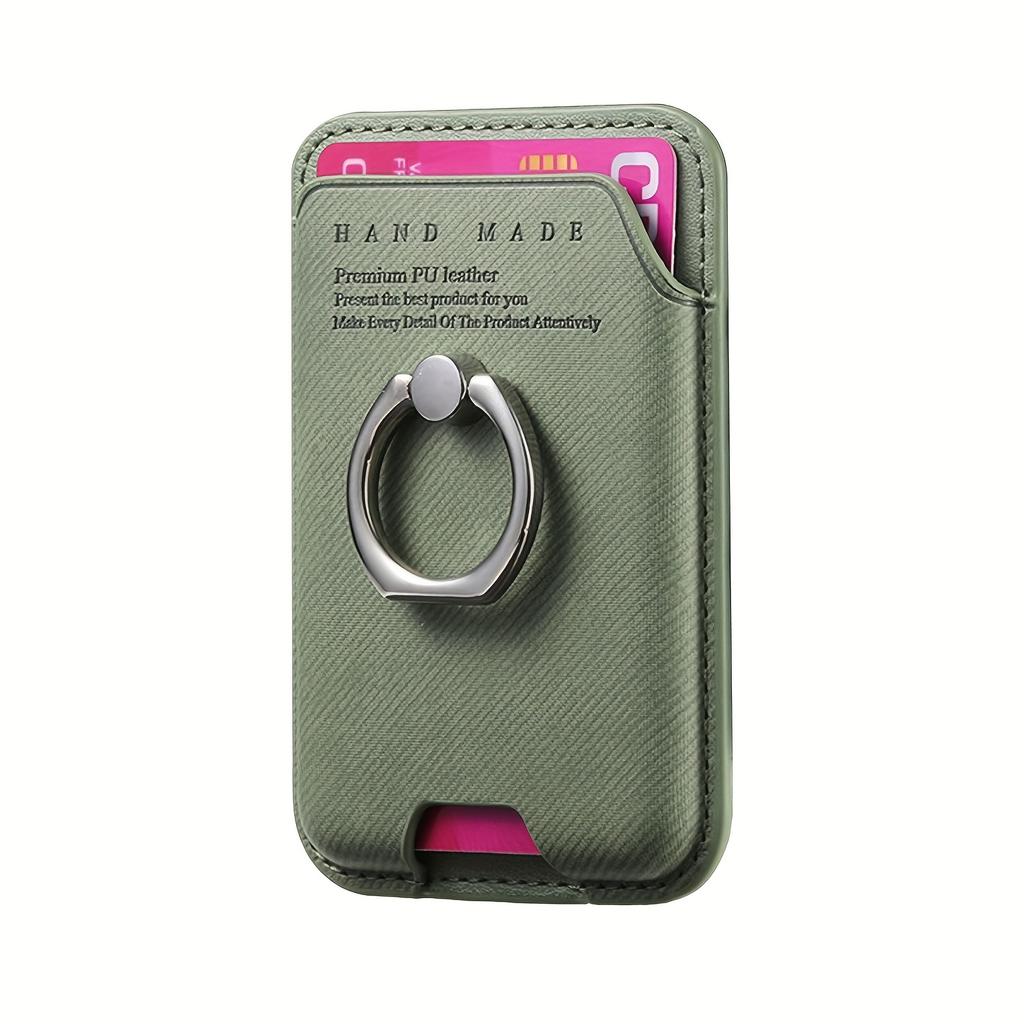 Phone Card Holder Ring Stand Card Pouch Magnetic Cards Holder Magnetic Ring Suitable for Most Phone Models Universal For Magsafe