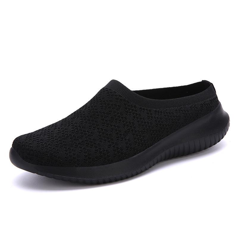 Foreign Trade Large Size 35-42 Women's Shoes Spring Casual Sports Socks Shoes Half Tray Lightweight Breathable Cloth Shoes Soft Sole