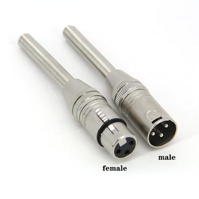 מחבר 3 פינים למחבר כרטיס, ראש זכר-נקבה 3 ליבות XLR, מחבר תקע ארוך מאוזן לקופסת קול, מיקרופון, עם קפיץ
