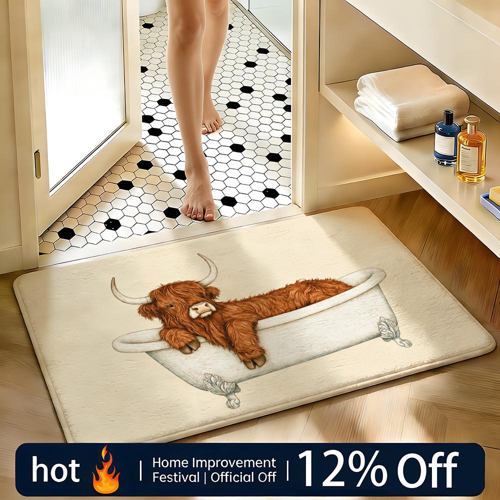 Soft Absorbent Non-Slip Rug Wild Bath Floor Mat Home Decor Doormat Bedroom Floor Mat Shower Carpet