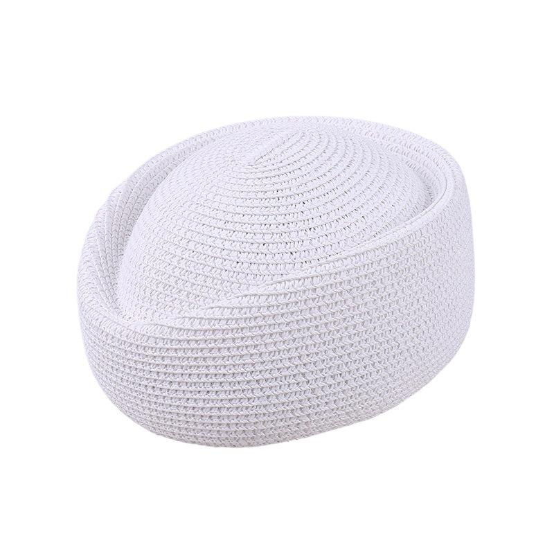 Simple solid color straw beret children spring and summer fashion casual painter bud hat stewardess hat shows small face