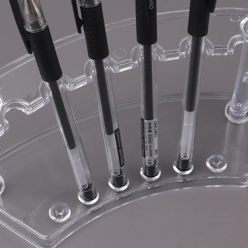 Wholesale Plastic Transparent 6 Slot Pencil Pen Spoon Jewelry Display Holder Stand Rack