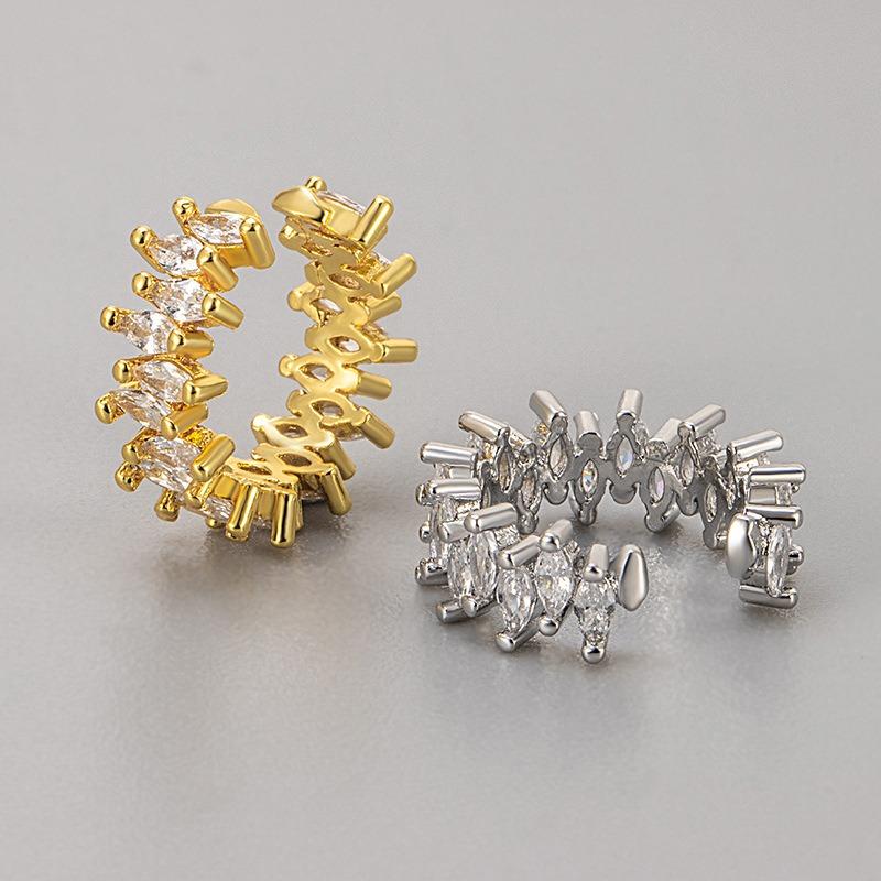 New Horse Eye Zircon Earcuff Clips On Earring for Women Girls No Fake Piercing Cartilage Earrings Ear Ring Without Hole