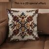 2D Exquisite Floral Patterned Decorative Cushion Covers Pattern Cushion Cover Suitable For Sofa Bedroom Car Pillow Cover