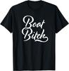 Boat Bitch Funny Offensive Nautical Boating Humor Cursive T-Shirt