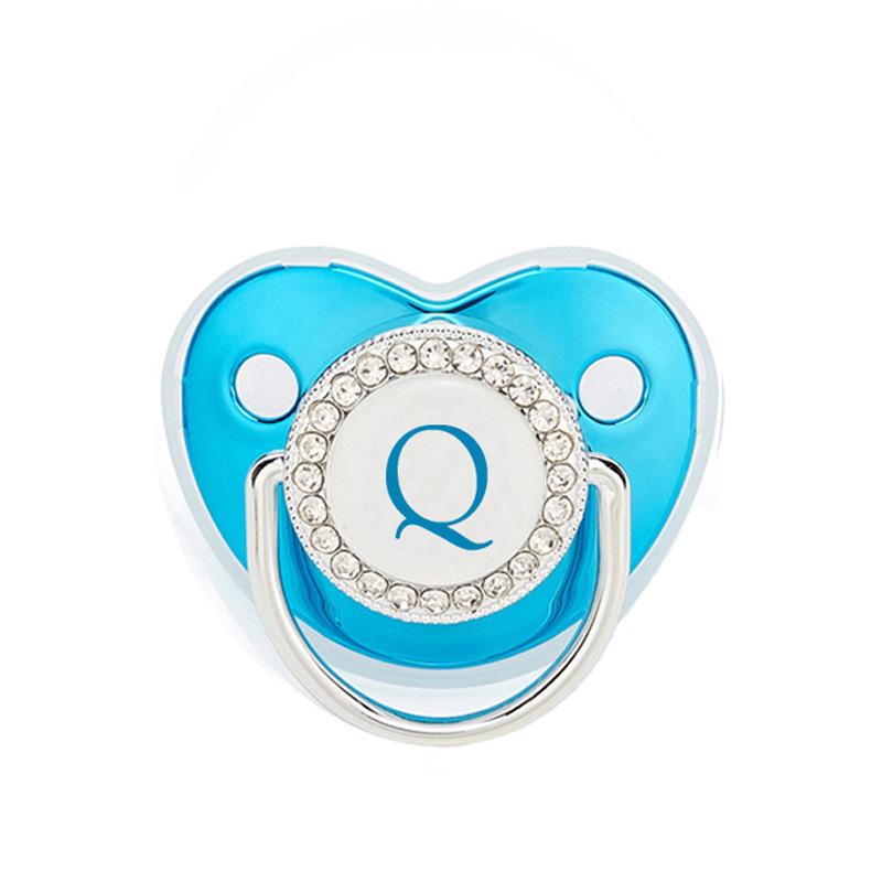 Blue Baby Diamond Pacifier - 26 Letter Teething Soother