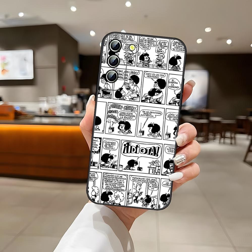 Comics Mafaldas Phone Case Back Cover for Samsung S24 Ultra S22 S23 S20 Fe S21 Plus Galaxy A54 A34 A24 A53 M54 Note 20