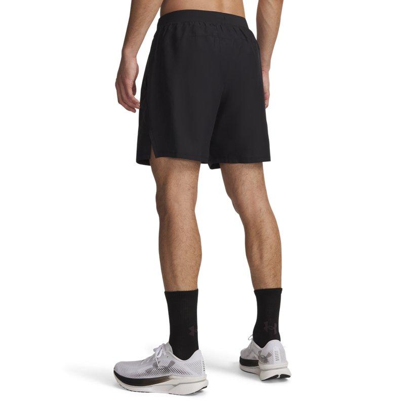Under Armour Logo Print Quick-Dry Drawstring Mid-Waist Casual Shorts Men Bottoms Black 1382620-001