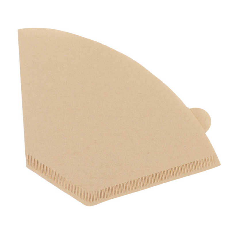 100Pcs 2 to 4 Cup Coffee Filter Fan Shaped Disposable Unbleached Natural Coffee Filter Paper for Cafe Home Kitchen