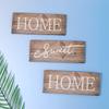 The Feeling of Returning Home Letters Sign Personalized Rustic Style Wooden Wall Ornament Funny English Letter Hanging Board