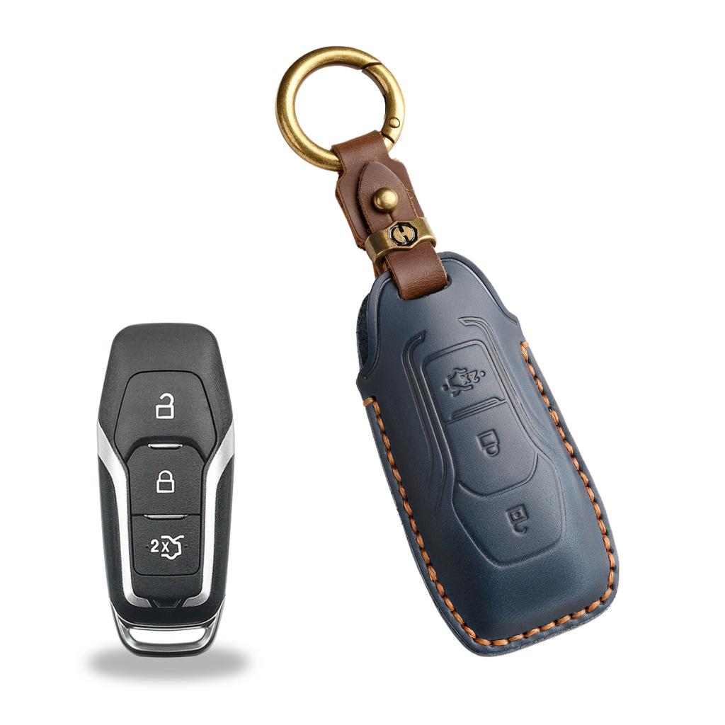 Retro Schlüsseltasche ist geeignet für Fords alte Mondeo Edge Taurus Autoleder Schlüsseltasche Abdeckung Hülle Ring.