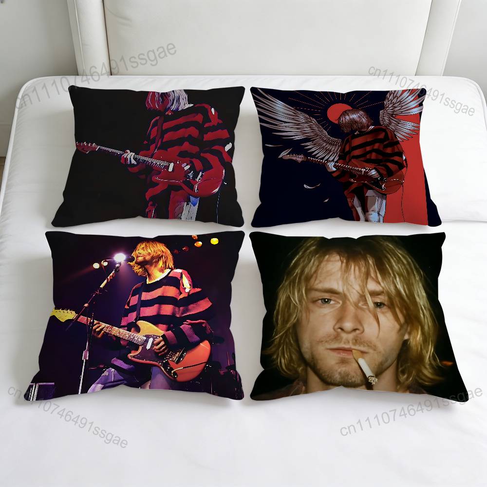 KKurtt Guitar CCobain Square Pillow Case Soft Decorative Throw Pillow Cover for Home Sofa Bed