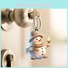 Christmas Cute Handheld Candle Snowman Pattern Acrylic Pendant For Festive Decor