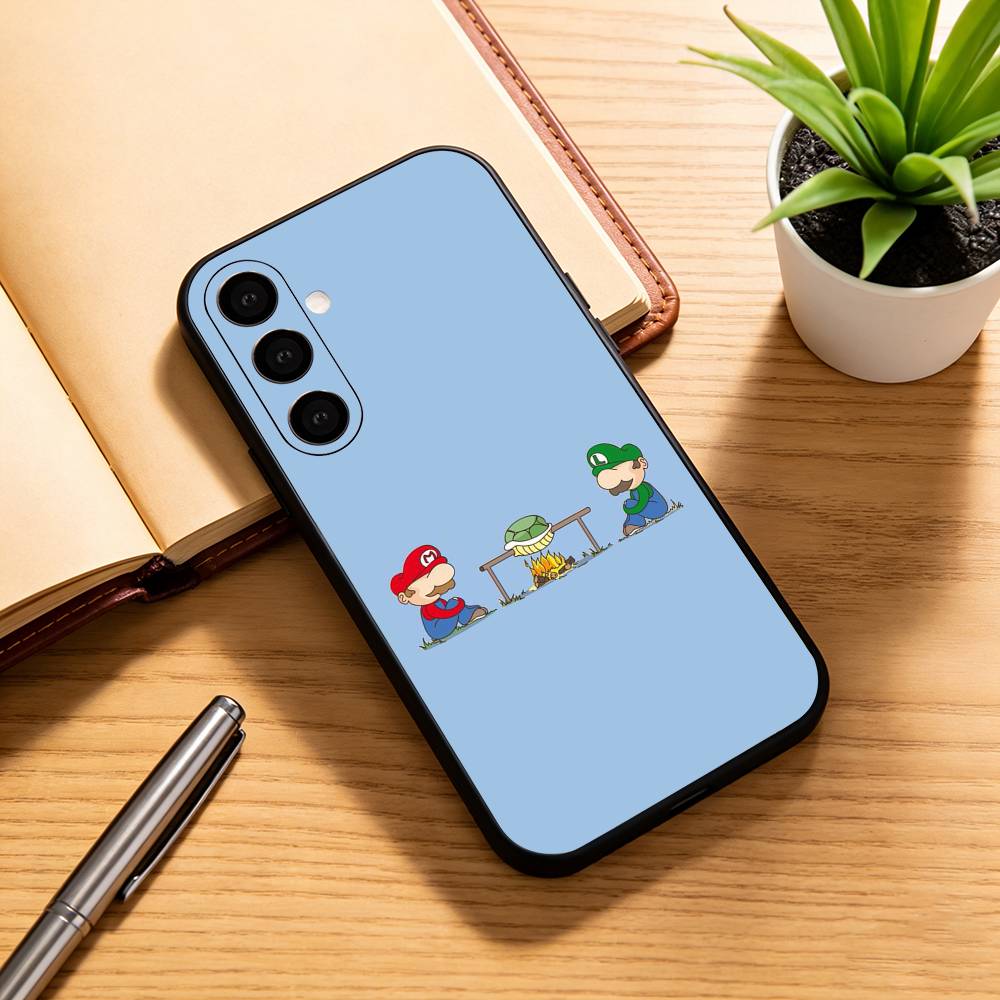 Funny Super Z-MarioS Bros  Phone Case Black Silicone Soft For Samsung Galaxy A73,A72,A71,A70,A53,A52,A51