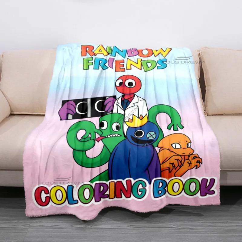 Popular Cartoon Rainbow Game Patterns Blanket Fashion Flannel Blanket Cosy Lazy Couch Cover Blanket Super Soft Sheet Mattresses