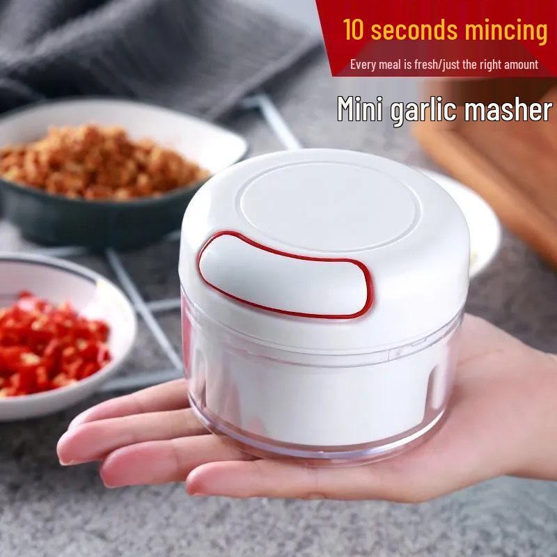 Mini multifunkční lis na česnek a mačkátko: Ruční kuchyňský nástroj na sekání a mletí česneku