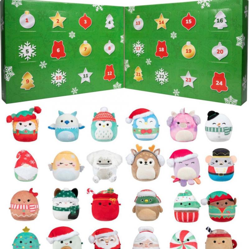 24-Day Plush Advent Calendar: Festive Countdown with 24 Surprising Plush Toys for All Ages