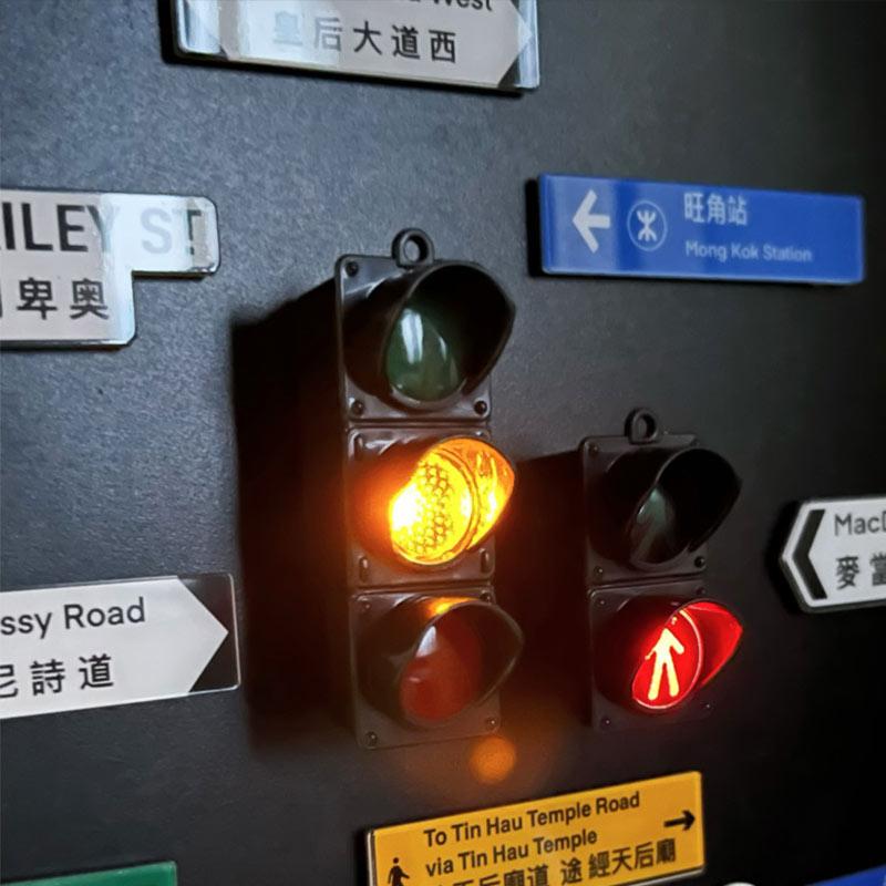 New 3D Traffic Light Magnetic Refrigerator Stickers Funny Traffic Toy Pedestrian Light Creative Magnetic Decoration Accessories