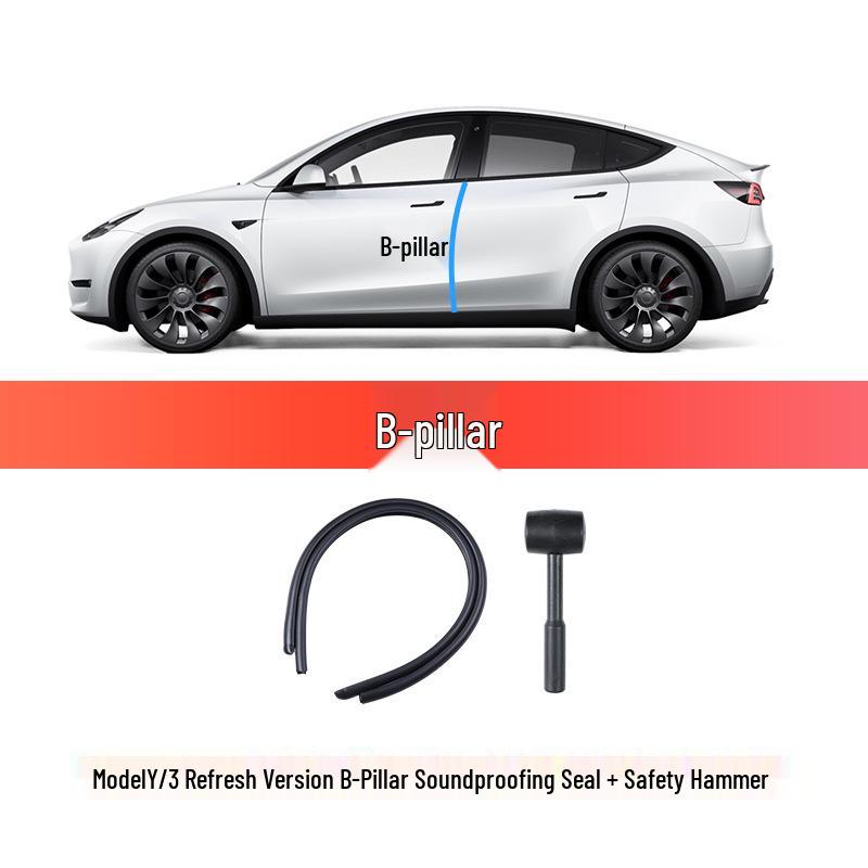 Schallschutz-Dichtungsstreifen für Tesla Model 3/Y B-Säule Geräuschreduzierung