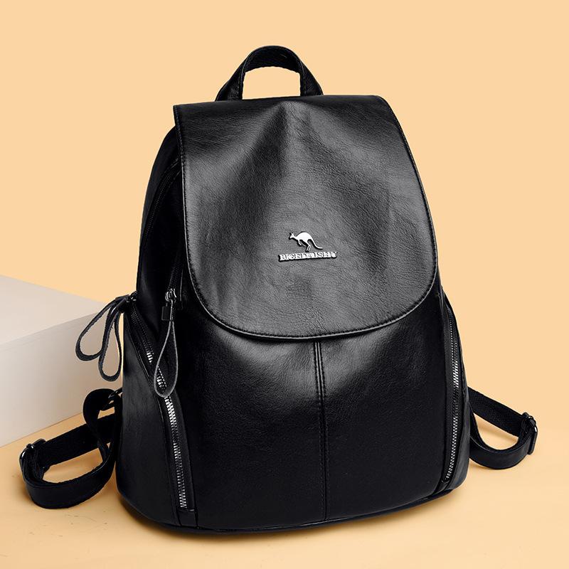 School Bag Women's Backpack 1011 New Fashion PU Soft Leather Travel Bag Versatile Minimalist Collegiate Casual Women's Backpack Trend
