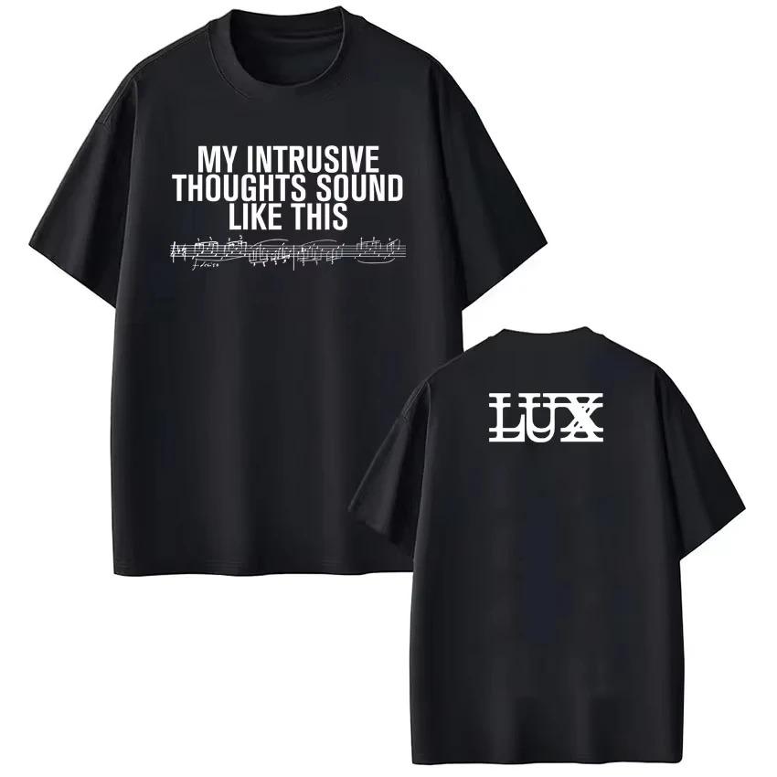 

Singer Rosalía LUX Quote Printed Merch TShirt Unisex Fashion Harajuku Style TShirt 2026 Short Sleeve Top Casual TShirt S