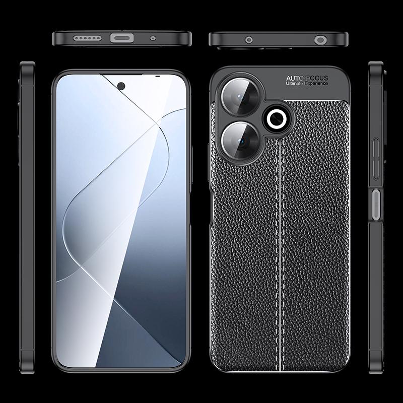 For Xiaomi Redmi 13 5G/13 4G Case Litchi Texture Back TPU Phone Cover