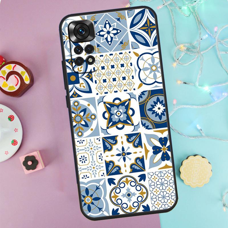 Moroccan Pattern Case For Xiaomi Redmi Note 13 Pro 14 9 10 11 12 9S 10S 11S 12S Redmi 14C 10C 12C 13C Cover