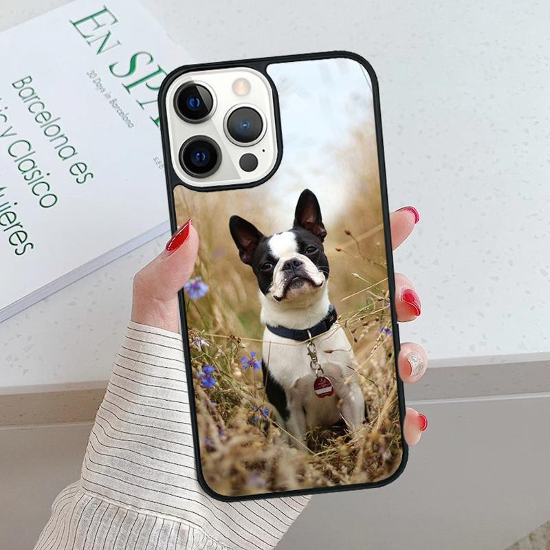 Boston Terrier Dog Faces Phone Case For iPhone 17 Air 15 16 16e 14 13 Pro Max Coque 12 11 Pro Max PLUS fundas cover