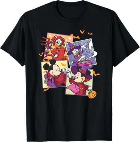 Mickey And Friends Halloween Spooky Costumes Tshirt Black S