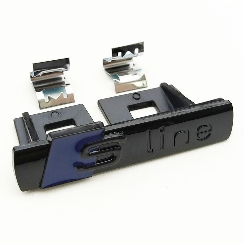 3D Metal Logo S Line Emblem Car Front Grill Badge for Audi S6 S7 SQ5 SQ7 A3 A4 A5 A6 A7 Q3 Q4 Q5 Q6 Q7 Q8 TT Sline Accessories