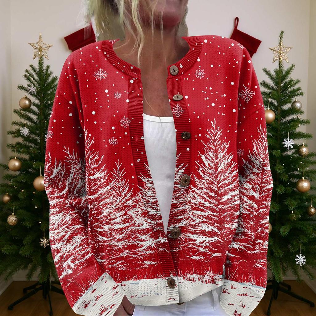 Women'S Christmas Sweater Cute Fun Christmas Sweater Fall And Winter Long Sleeve Knitted Sweater