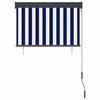 Exterior Blind - Roller Blind - 100 X 250 Cm - Blue and White - Manual UV Protection