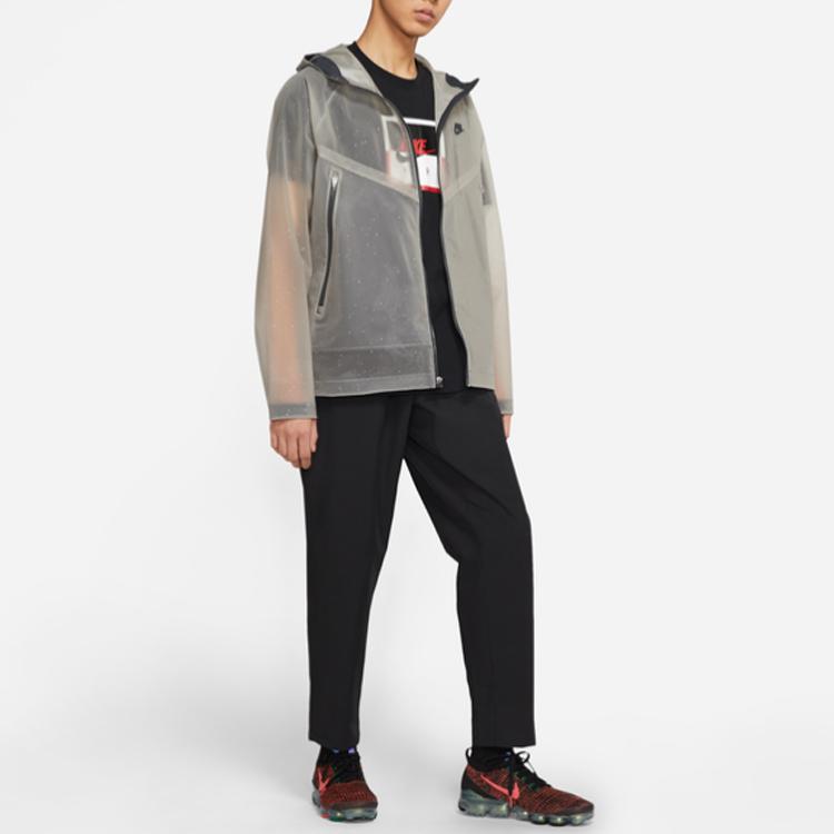 Nike Nsw Windrunner Hooded Letter Print Loose Casual Jacket Men Jacket Coal-Black DA0394-060