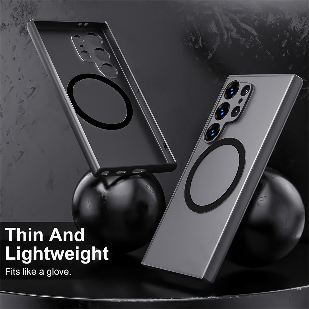 Shockproof Armor Matte Case For Samsung S26 Ultra S25 Plus S23 S22 S21 S20 S24 FE Note 20 Ultra For Magsafe Magnetic Phone Case